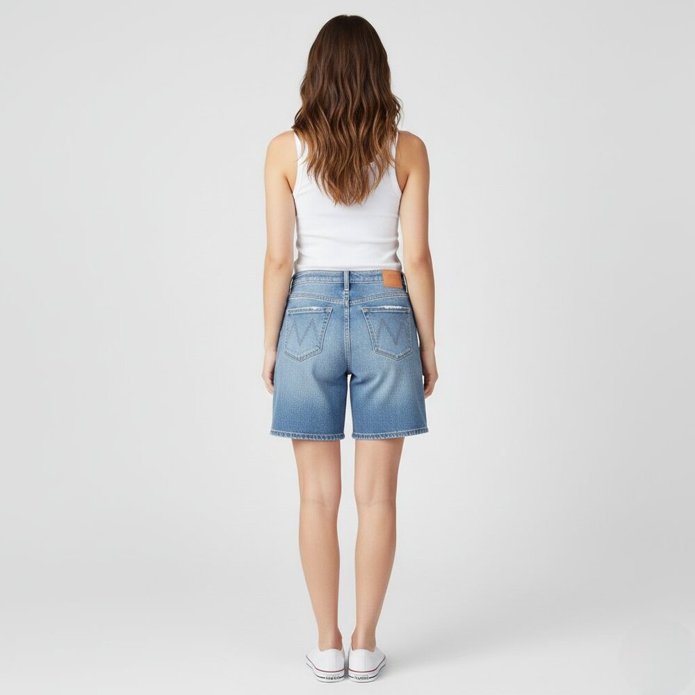 Z1975 Zara Women's Mom High Rise Denim Jean Shorts Light Wash EUR 34 - Picture 2 of 13